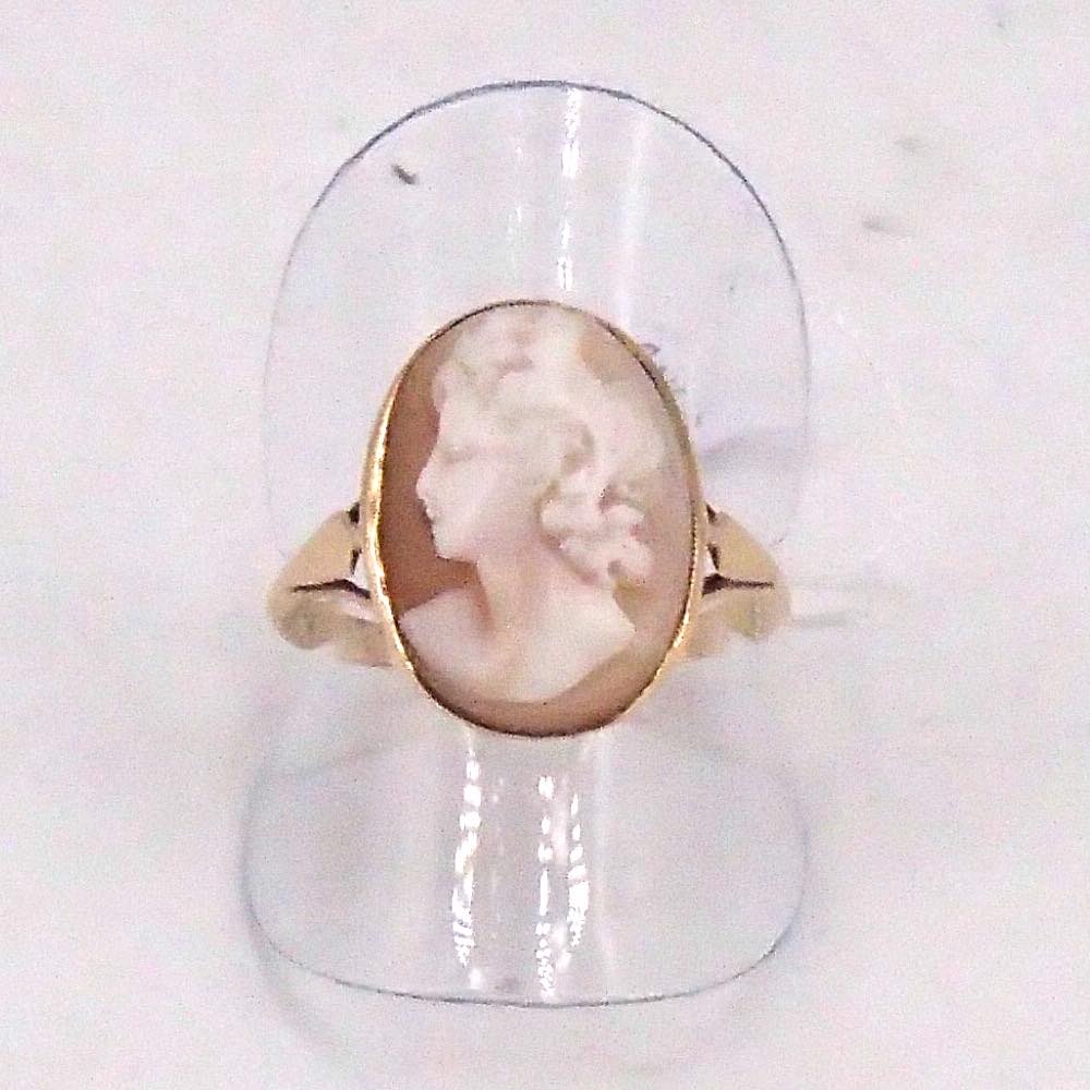 Bague Camée Ajustable Rose Pâle - Décor Dégradé - Acier Inoxydable Et Résine - Neuf Sans Emballage